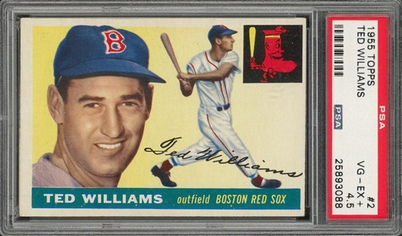 1955-1957 Topps Ted Williams Graded Pairing (2 Different)